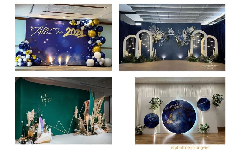 Xu hướng trang trí backdrop Year End Party mới nhất